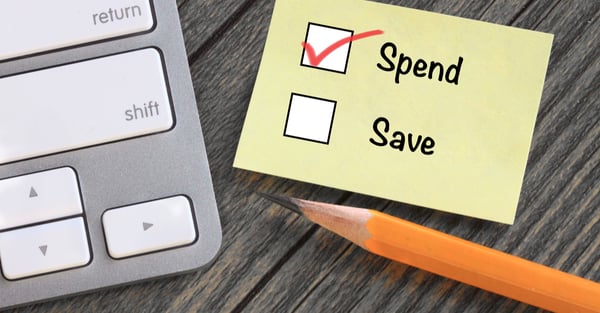 Post it with the choices Spend or Save with a checkbox each