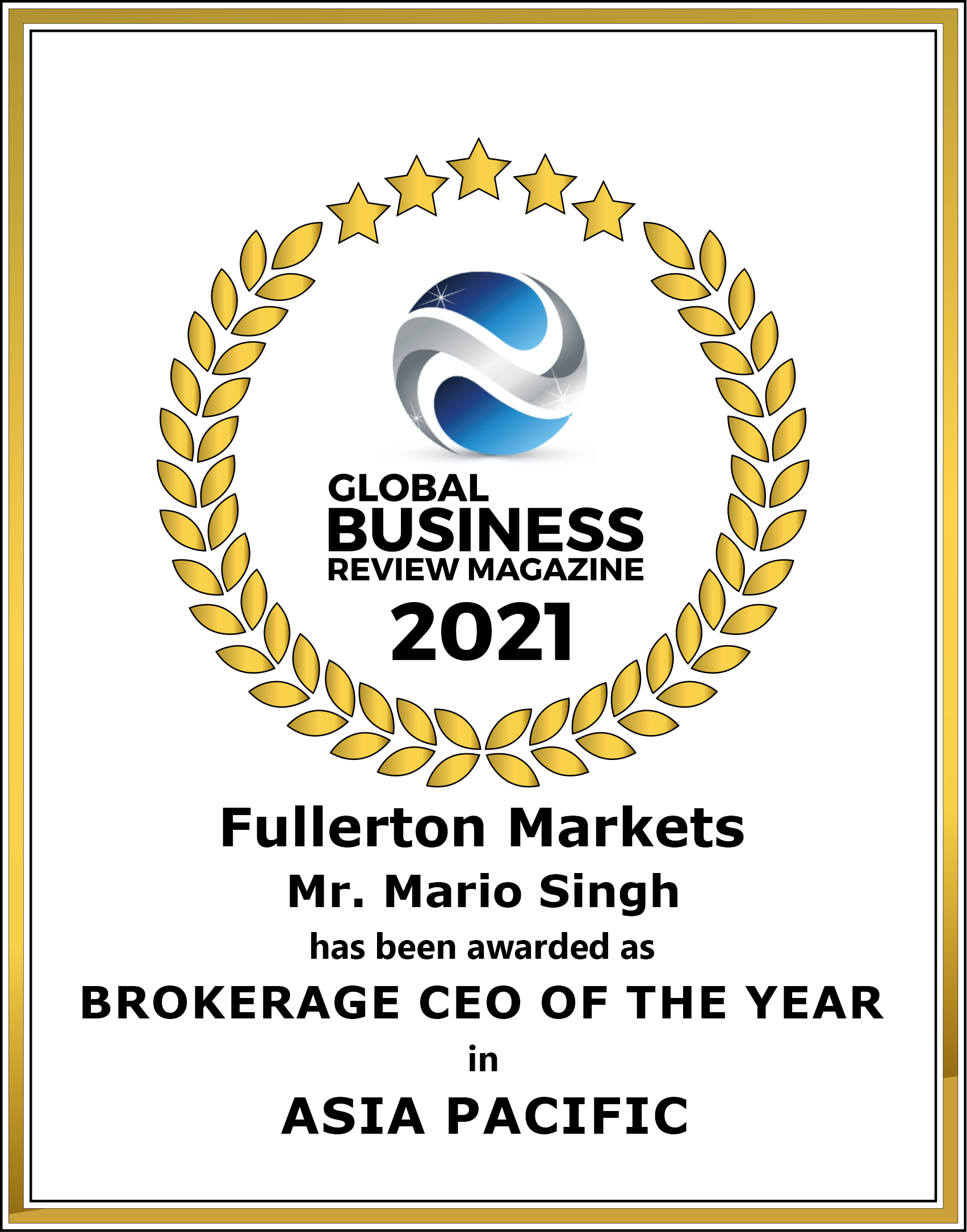 Brokerage CEO of the Year Asia Pacific 2021
